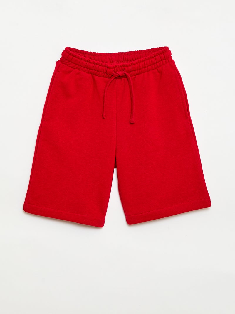 Pack de 2 pantalones cortos de algodón liso Negro - Kiabi
