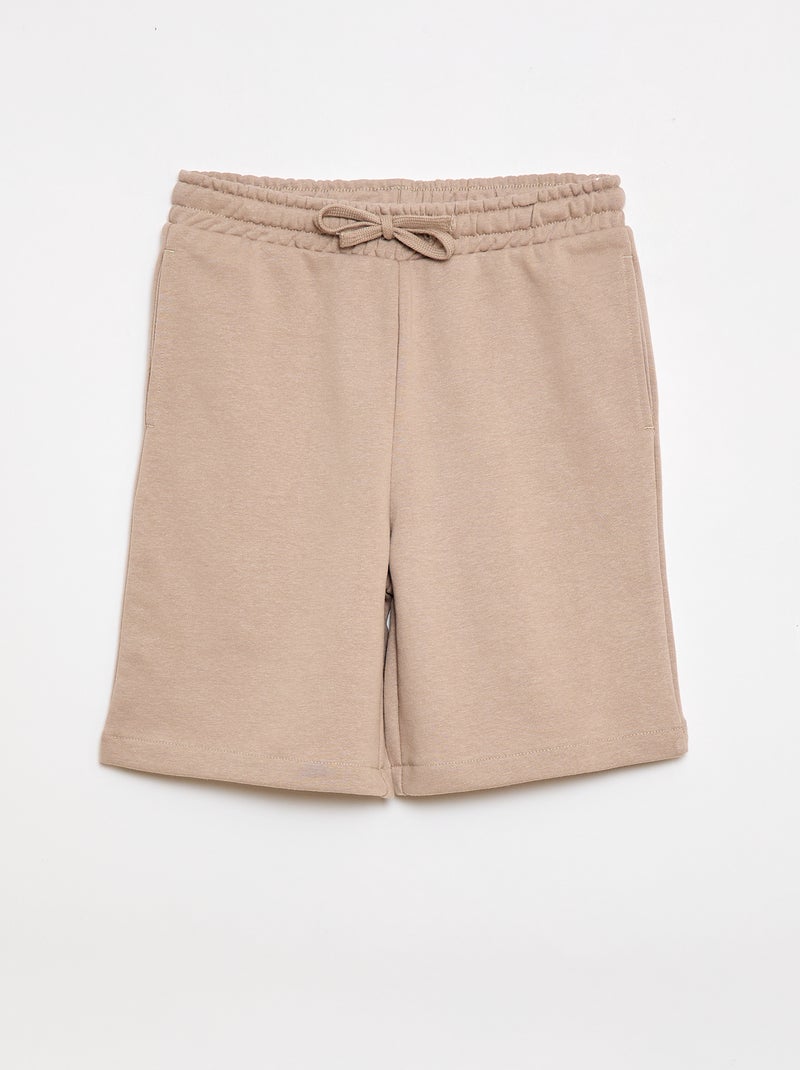 Pack de 2 pantalones cortos de algodón liso Verde - Kiabi