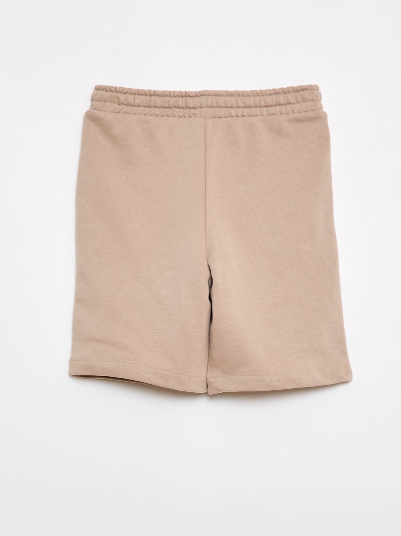 Pack de 2 pantalones cortos de algodón liso Verde - Kiabi