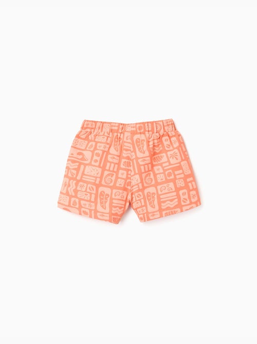 Pack de 2 pantalones cortos de algodón lisos y estampados - Kiabi Pack de 2 pantalones cortos de algodón lisos y estampados - Kiabi