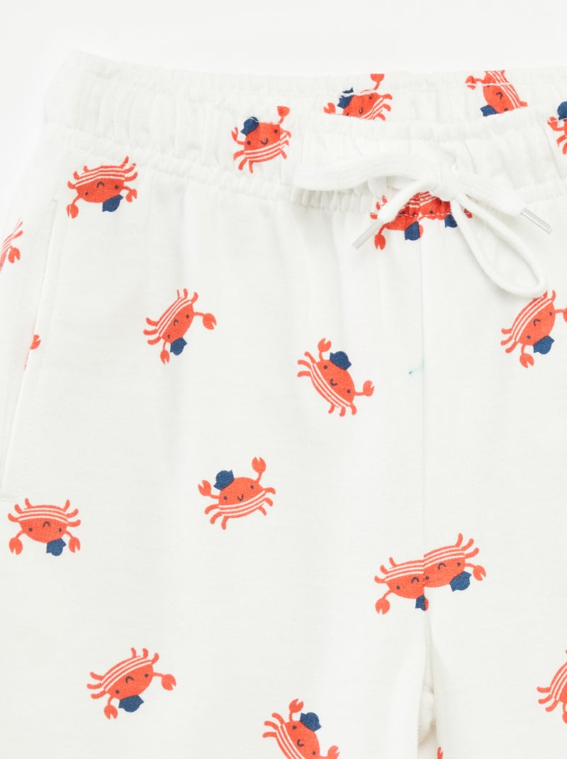 Pack de 2 pantalones cortos de chándal BLANCO - Kiabi