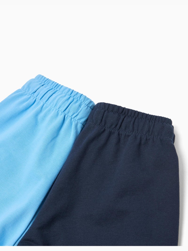 Pack de 2 pantalones cortos de felpa, MO Fashion Azul - Kiabi