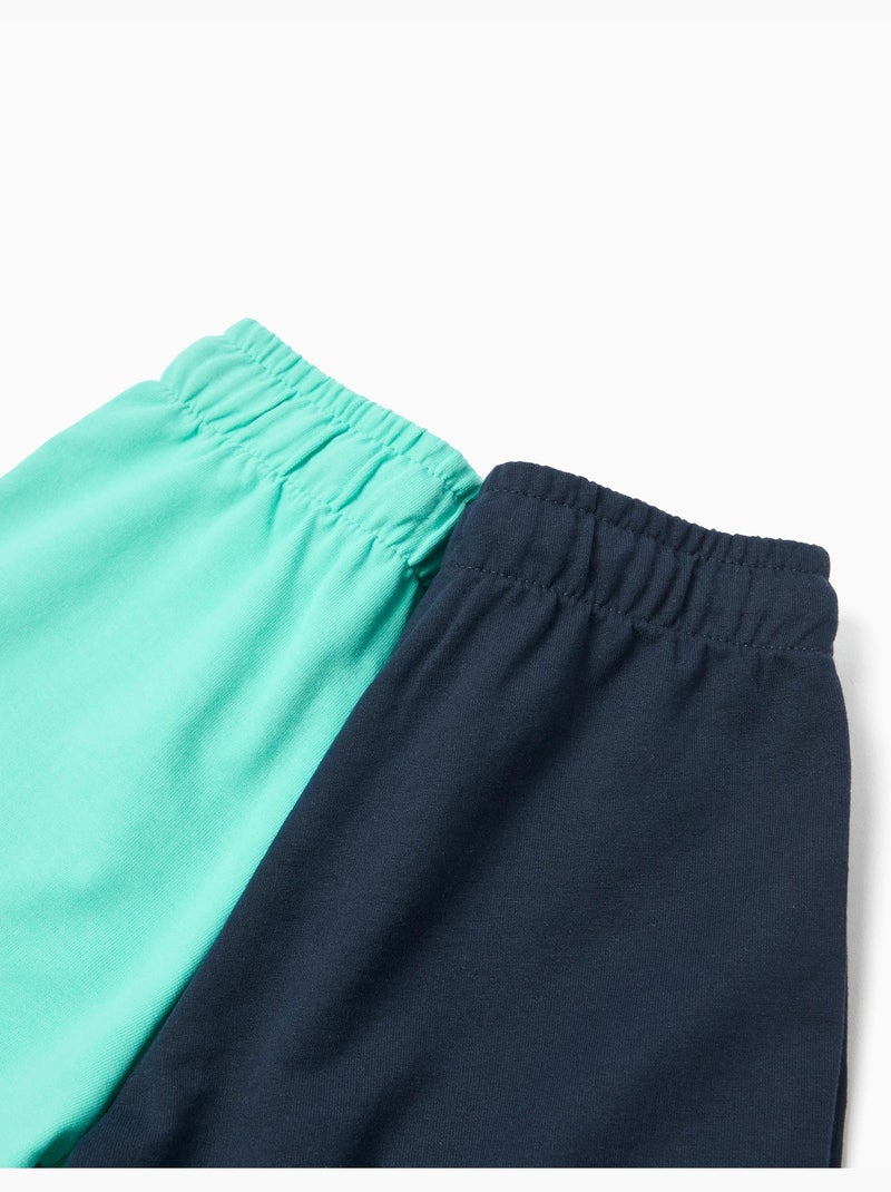 Pack de 2 pantalones cortos de felpa, MO Fashion Verde - Kiabi