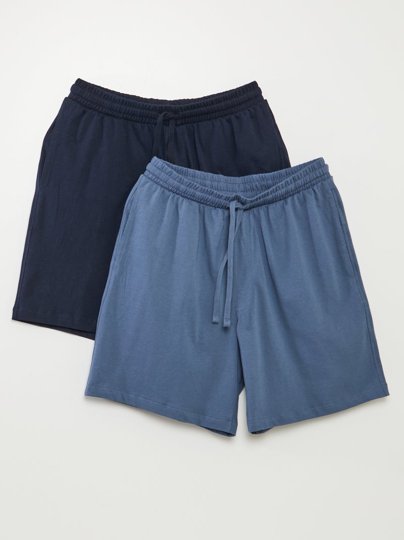 Pack de 2 pantalones cortos de noche NEGRO - Kiabi