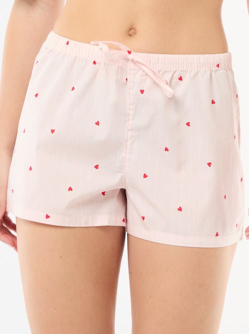 Pack de 2 pantalones cortos de popelina con cordón de algodón - Kiabi