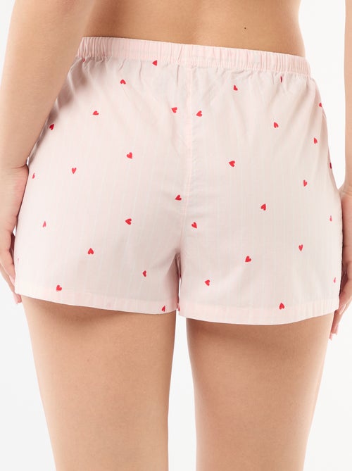 Pack de 2 pantalones cortos de popelina con cordón de algodón - Kiabi