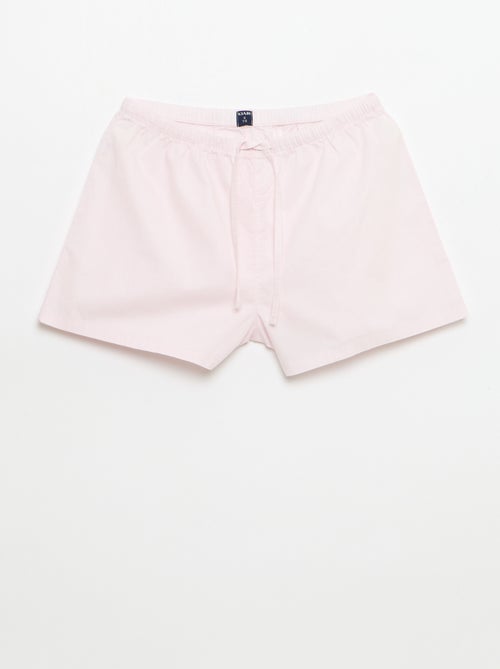 Pack de 2 pantalones cortos de popelina con cordón de algodón - Kiabi
