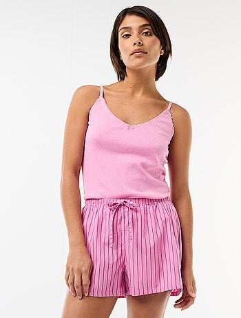 Pack de 2 pantalones cortos de popelina con cordón de algodón