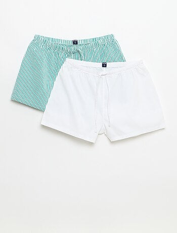 Pack de 2 pantalones cortos de popelina con cordón de algodón