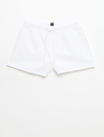 Pack de 2 pantalones cortos de popelina con cordón de algodón