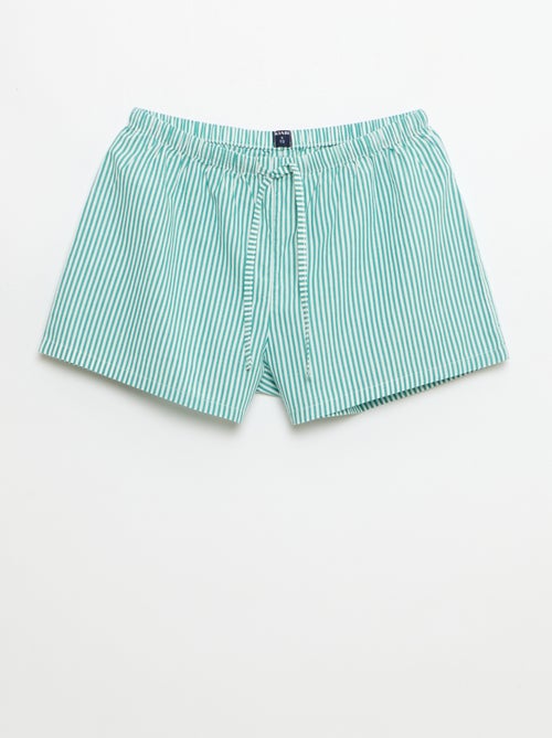 Pack de 2 pantalones cortos de popelina con cordón de algodón - Kiabi