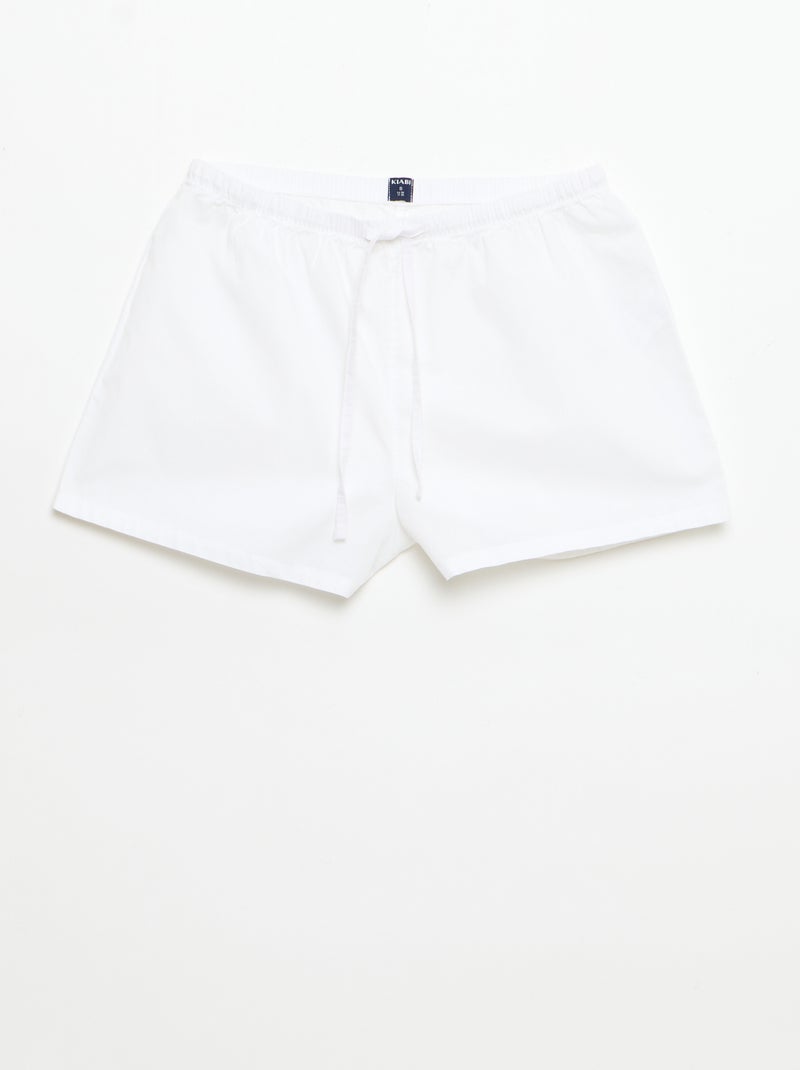 Pack de 2 pantalones cortos de popelina con cordón de algodón Verde - Kiabi