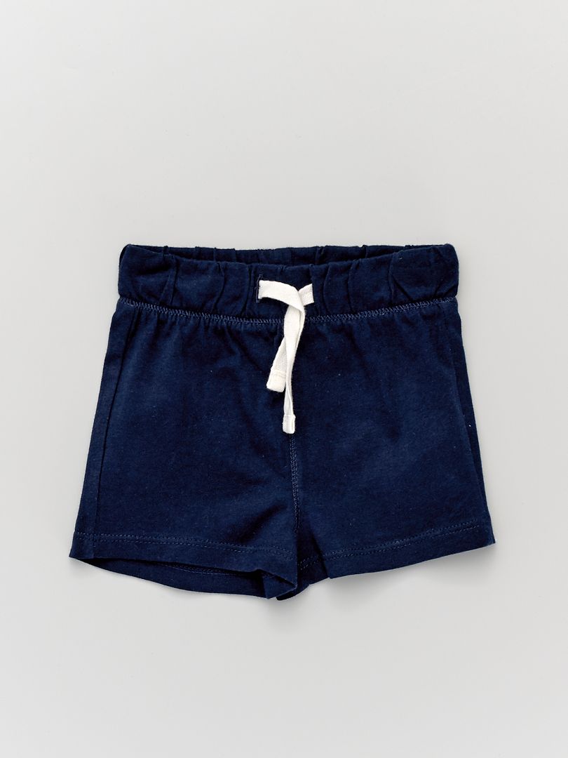 Pack de 2 pantalones cortos de punto - AZUL - Kiabi -