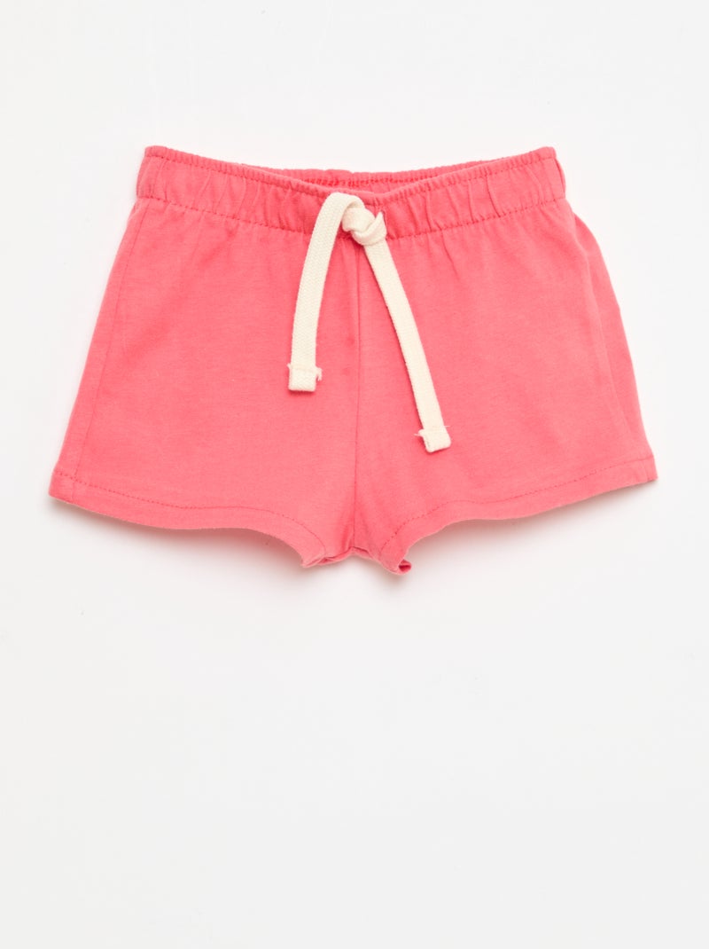 Pack de 2 pantalones cortos de punto Blanco - Kiabi