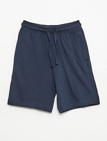 Pack de 2 pantalones cortos en punto de algodón liso