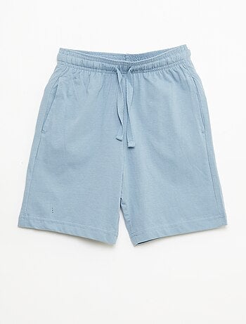 Pack de 2 pantalones cortos en punto de algodón liso