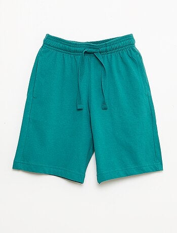 Pack de 2 pantalones cortos en punto de algodón liso