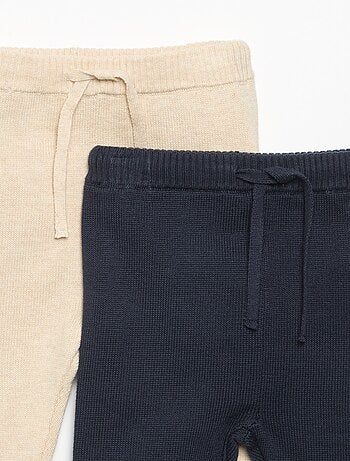 Pack de 2 pantalones de algodón de punto