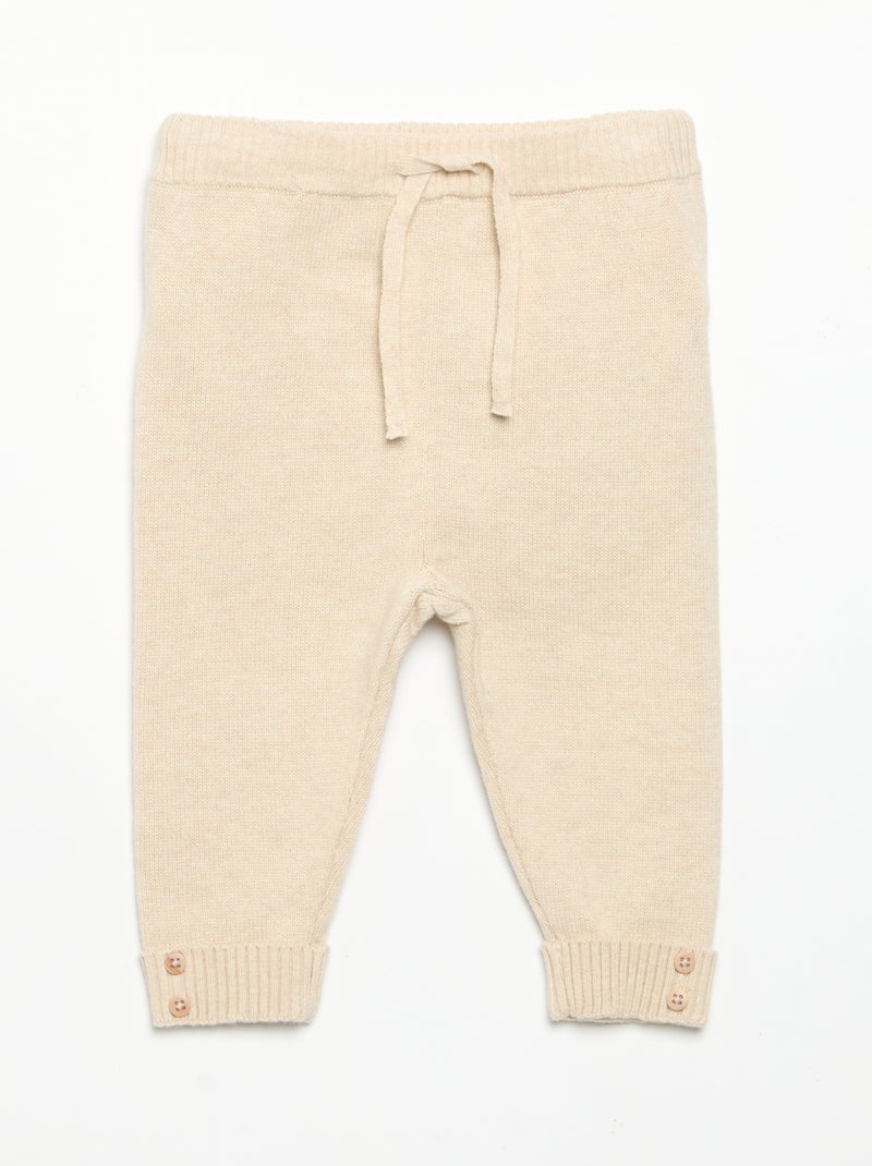Pack de 2 pantalones de algodón de punto Azul - Kiabi
