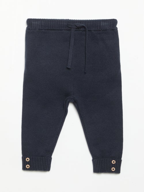 Pack de 2 pantalones de algodón de punto - Kiabi