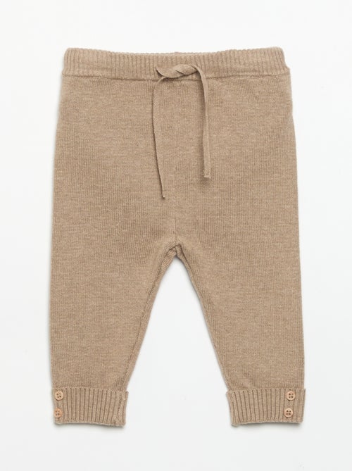 Pack de 2 pantalones de algodón de punto - Kiabi