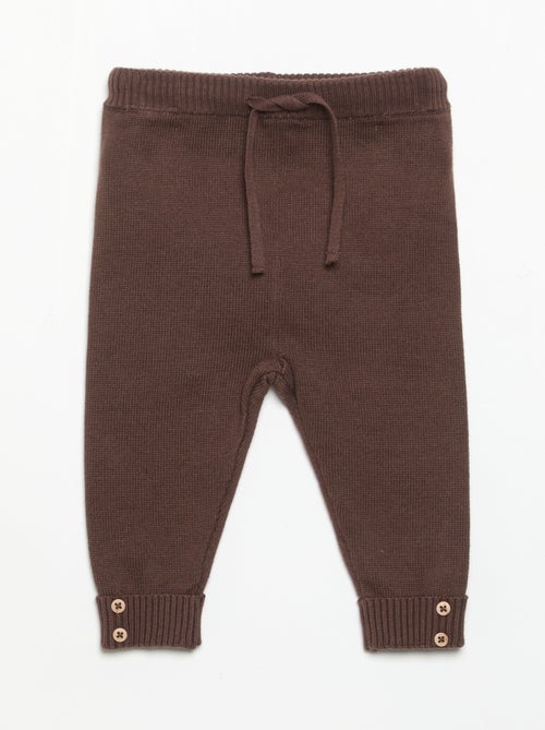 Pack de 2 pantalones de algodón de punto - Kiabi