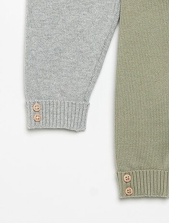 Pack de 2 pantalones de algodón de punto