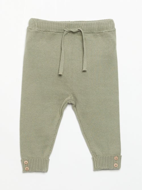 Pack de 2 pantalones de algodón de punto - Kiabi