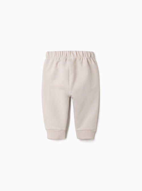 Pack de 2 pantalones de algodón liso/a rayas - Kiabi Pack de 2 pantalones de algodón liso/a rayas - Kiabi