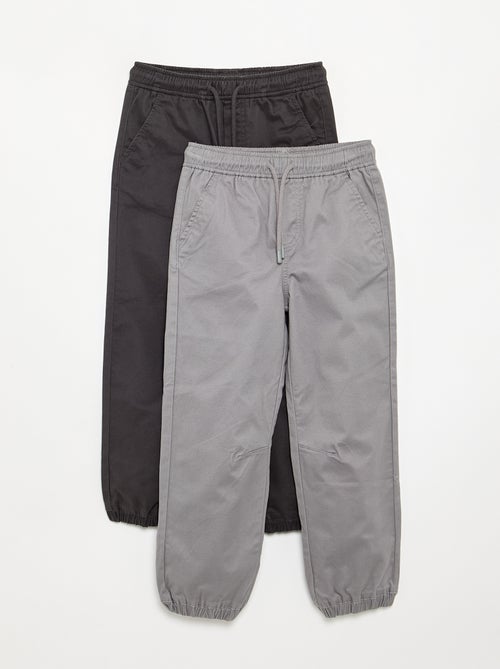 Pack de 2 pantalones de chándal de sarga - Kiabi