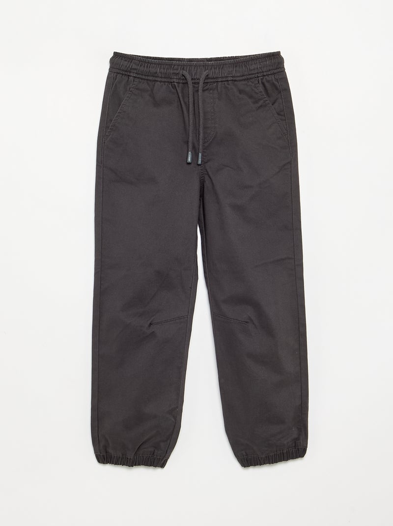 Pack de 2 pantalones de chándal de sarga Gris - Kiabi