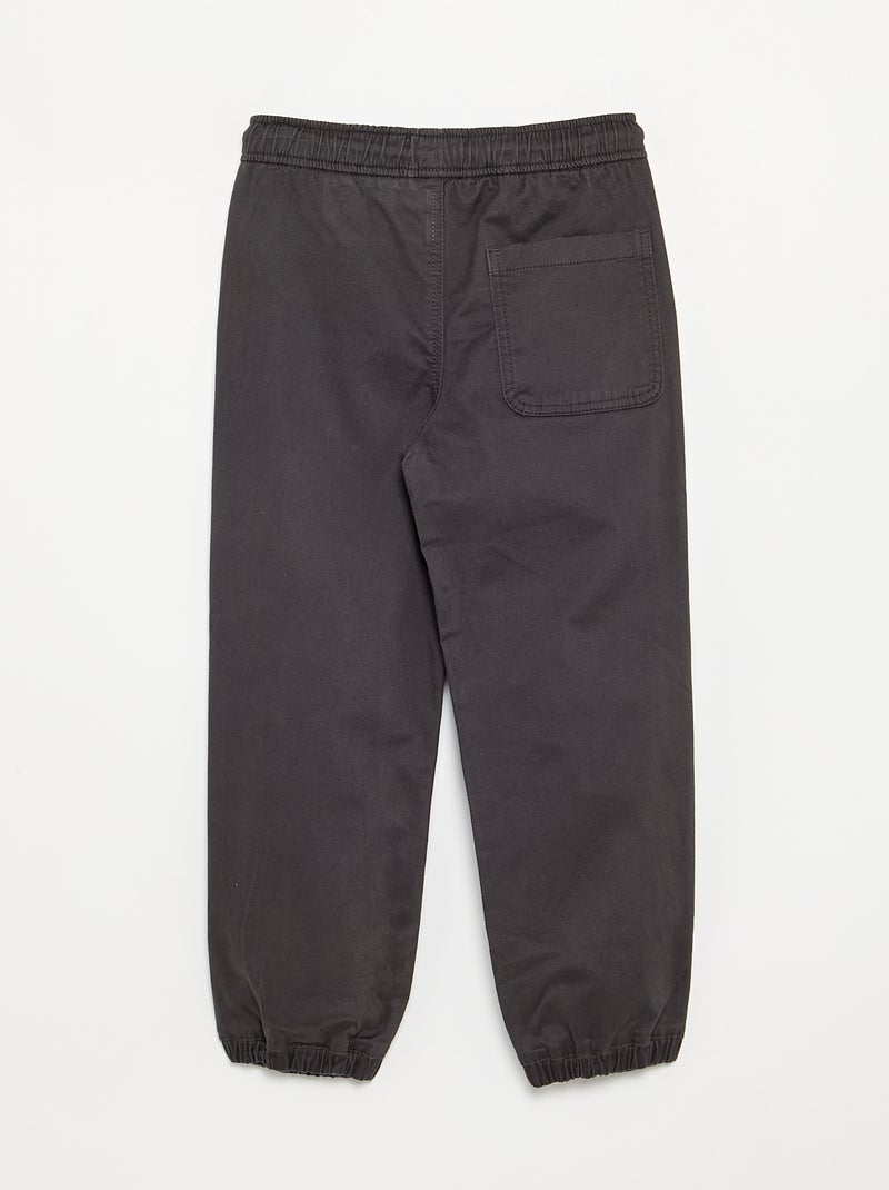 Pack de 2 pantalones de chándal de sarga Gris - Kiabi