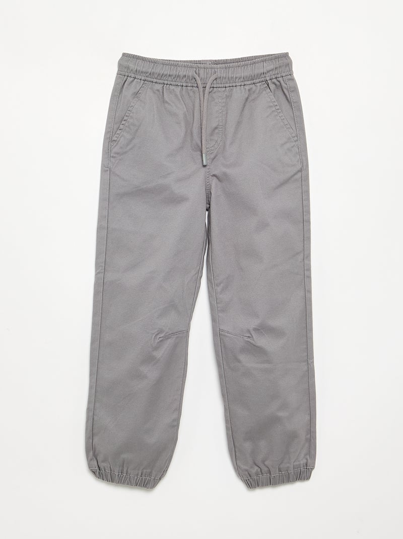 Pack de 2 pantalones de chándal de sarga Gris - Kiabi