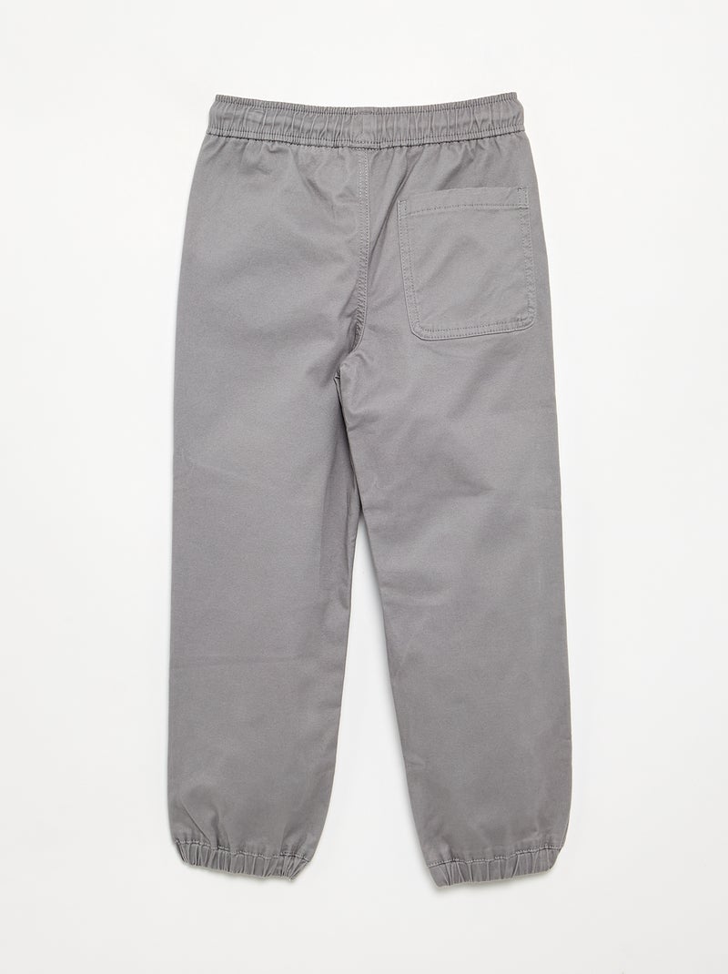 Pack de 2 pantalones de chándal de sarga Gris - Kiabi