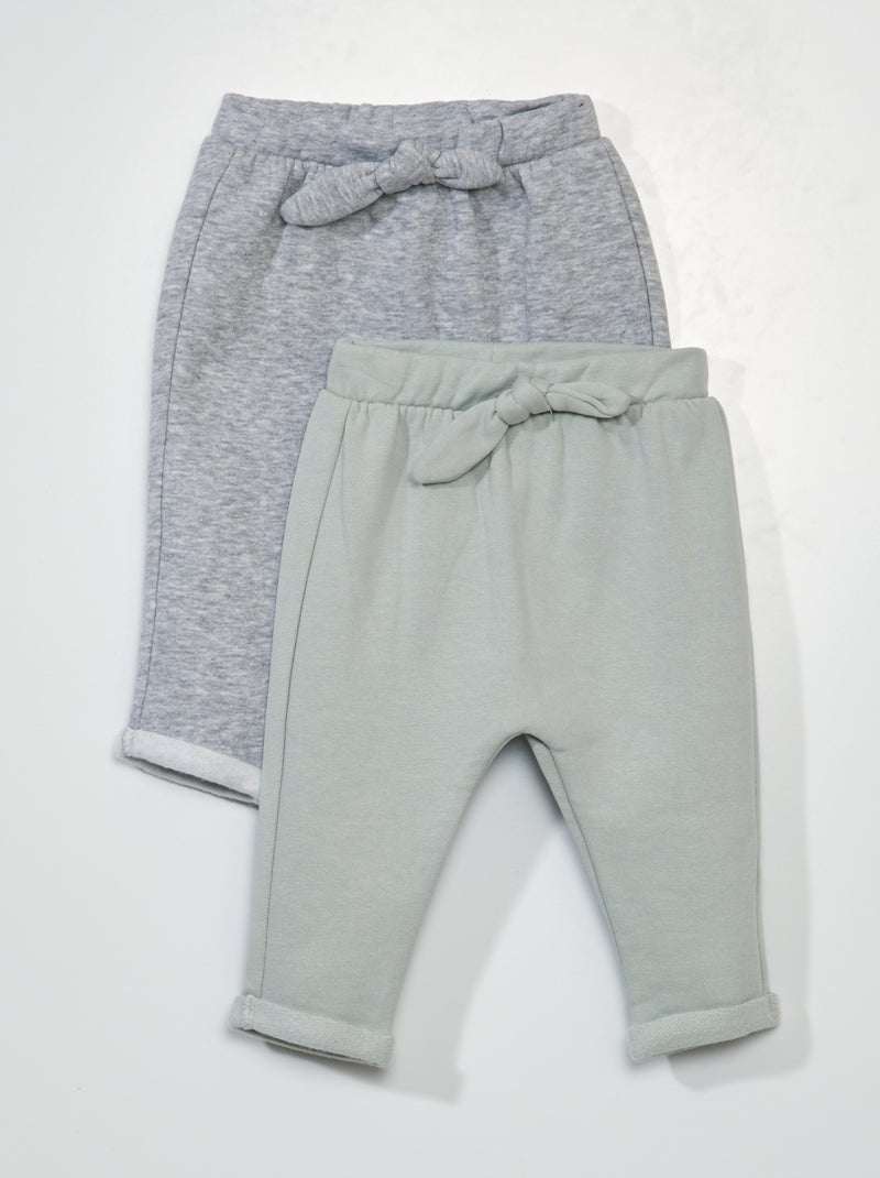 Pack de 2 pantalones de chándal GRIS - Kiabi