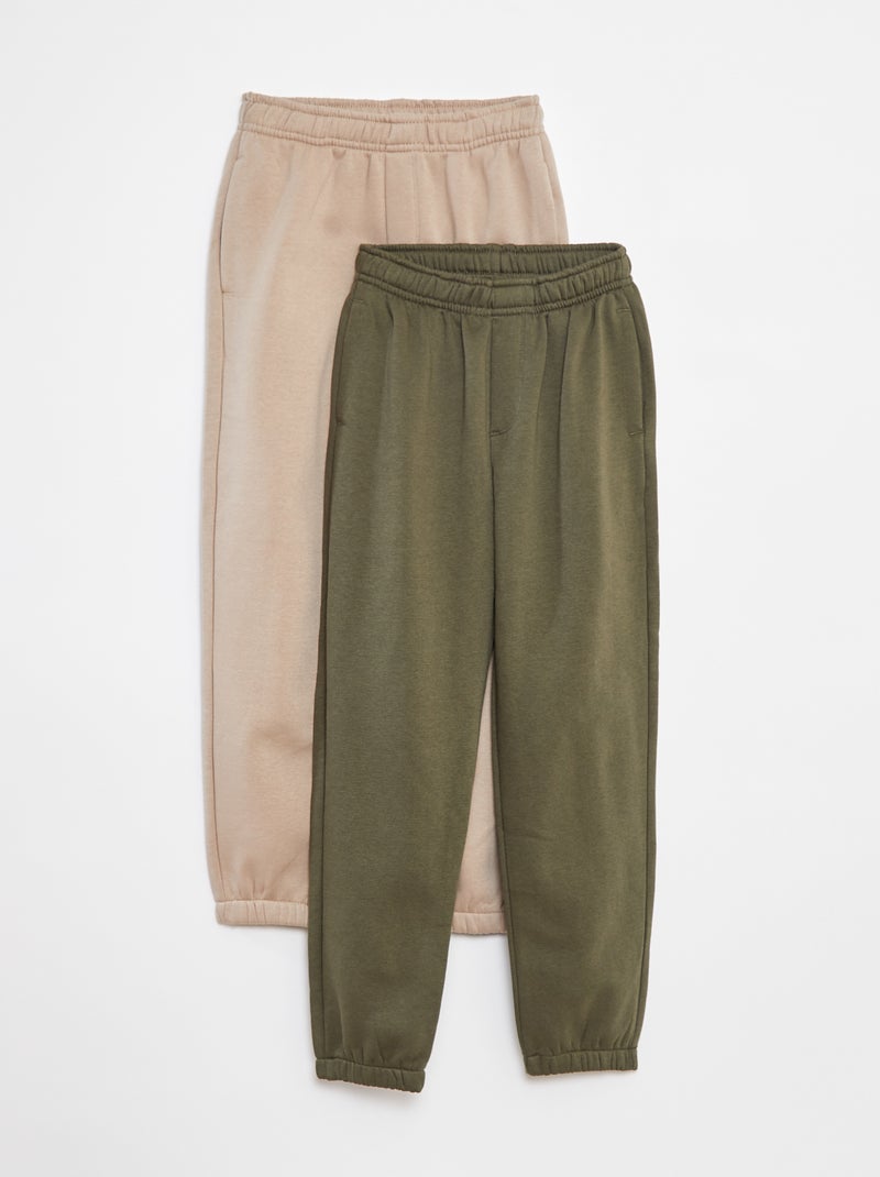 Pack de 2 pantalones de chándal Kaki - Kiabi