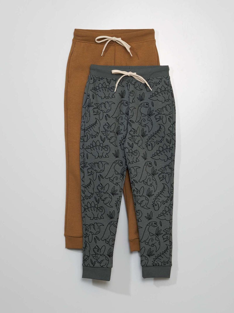 Pack de 2 pantalones de chándal MARRON - Kiabi