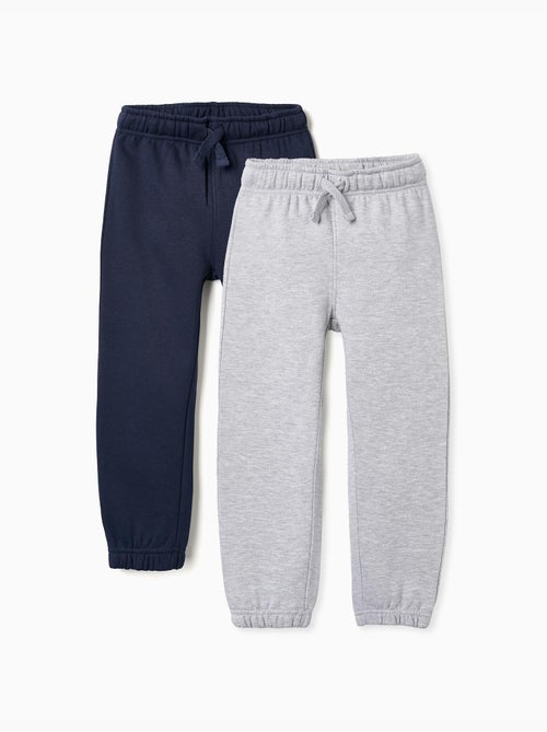 Pack de 2 pantalones de chándal perchados - Kiabi Pack de 2 pantalones de chándal perchados - Kiabi