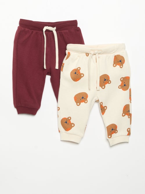 Pack de 2 pantalones de felpa - Kiabi