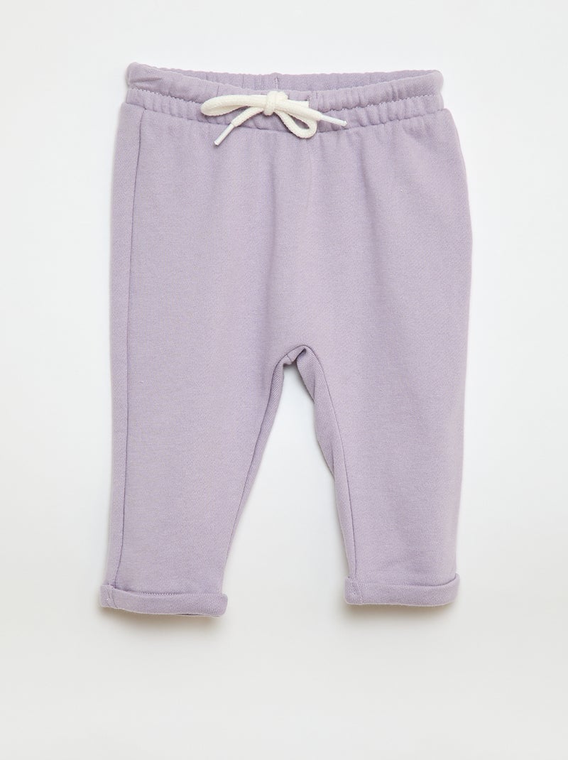Pack de 2 pantalones de jogging en felpa Beige - Kiabi