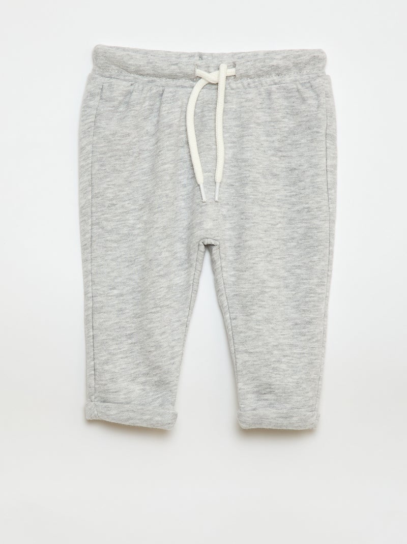 Pack de 2 pantalones de jogging en felpa Gris - Kiabi