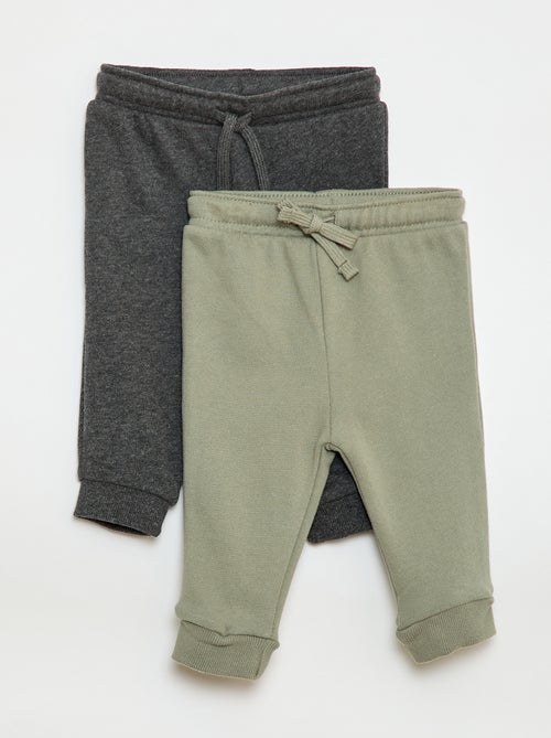 Pack de 2 pantalones de jogging en felpa - Kiabi