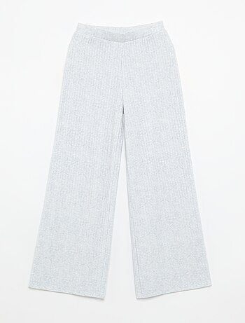 Pack de 2 pantalones de punto acanalado fino