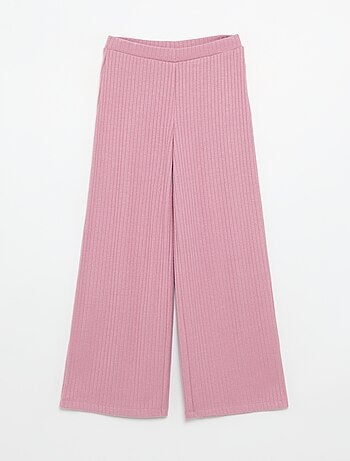 Pack de 2 pantalones de punto acanalado fino