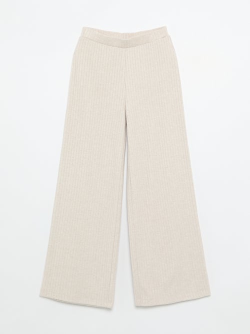 Pack de 2 pantalones de punto acanalado fino - Kiabi
