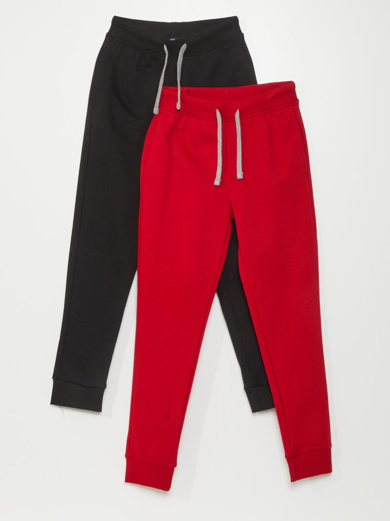 Pack de 2 pantalones deportivos de chándal NEGRO - Kiabi