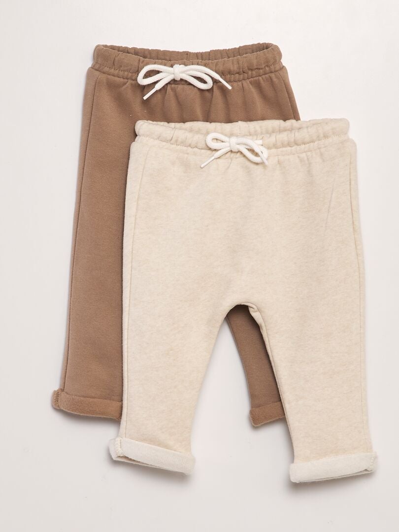 Pack de 2 pantalones estilo sarouel BEIGE - Kiabi