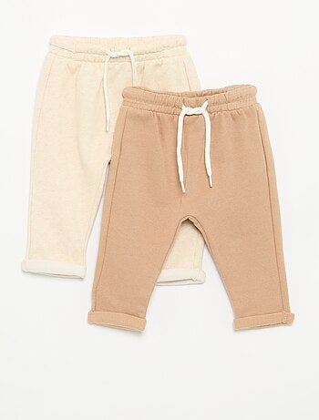 Pack de 2 pantalones forma sarouel de felpa