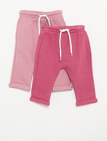 Pack de 2 pantalones forma sarouel de felpa
