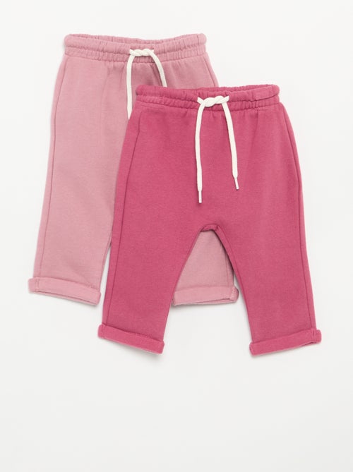 Pack de 2 pantalones forma sarouel de felpa - Kiabi Pack de 2 pantalones forma sarouel de felpa - Kiabi